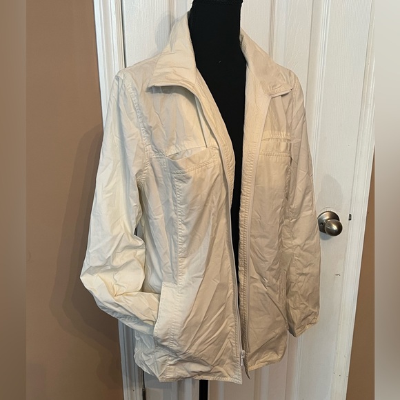 Chico’s Cream Zip Jacket Size 1 - Picture 3 of 5